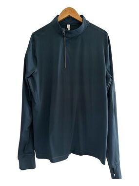 Lululemon Mens Quarter Zip Blue Running Pullover XL